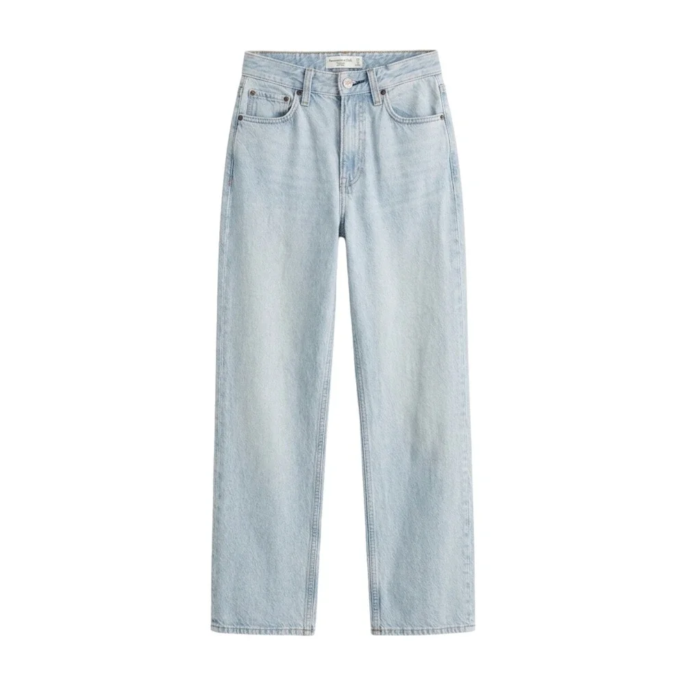 Abercrombie & Fitch Loose High Rise Jeans Women 25 0R‎ Light Wash Curve